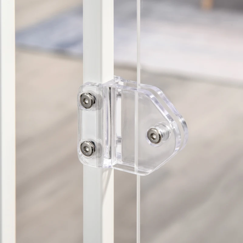 PawHut Gard pentru Caini Inchidere Automata Latime Reglabila Pana la 80cm