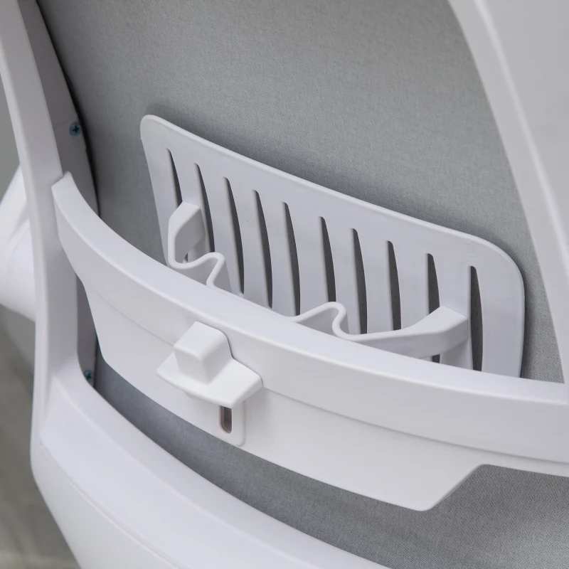 Vinsetto Swivel Office Chair Fabric w/ Liftable Armrest Grey