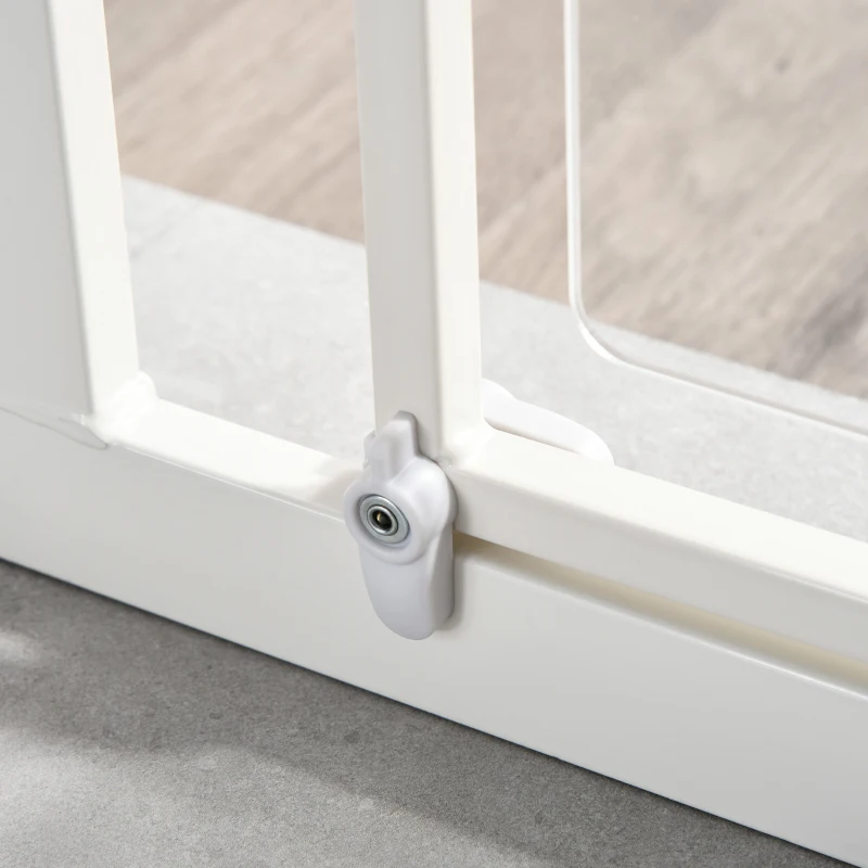 PawHut Gard pentru Caini Inchidere Automata Latime Reglabila Pana la 80cm