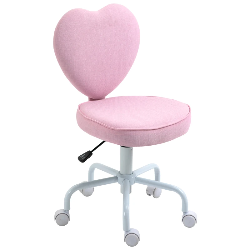 HOMCOM Love Shape Swivel Leisure Chair Pink