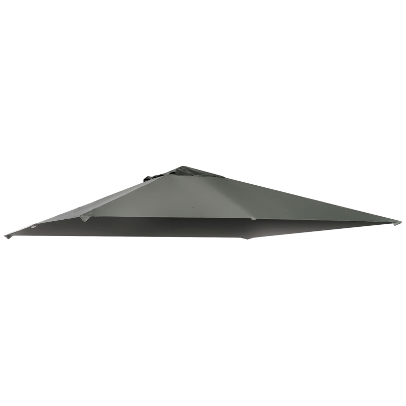 Outsunny Pavillondach, Ersatzdach für Pavillon, Pavillonabdeckung, Sonnenschutz Polyester, Dunkelgrau, 3 x 3 m