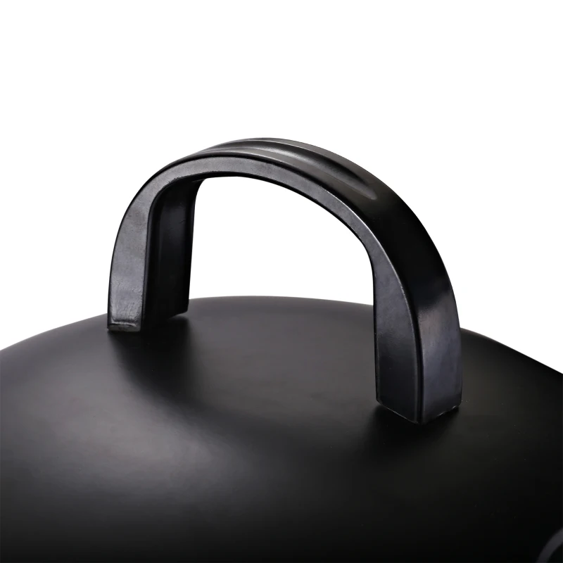 Outsunny® grill kociołkowy grill węglowy kempingowy grill piknikowy przenośny metalowy czarny