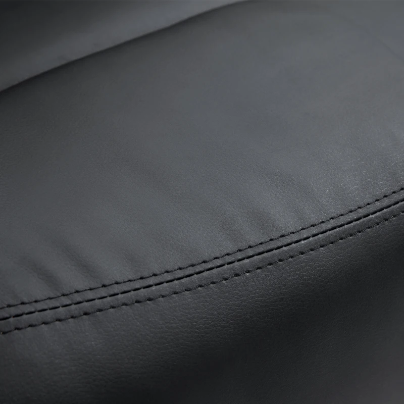 Homcom Fotoliu Relax cu spătar rabatabil și suport pentru picioare care se ridică din piele ecologică negru, 81x90x105cm