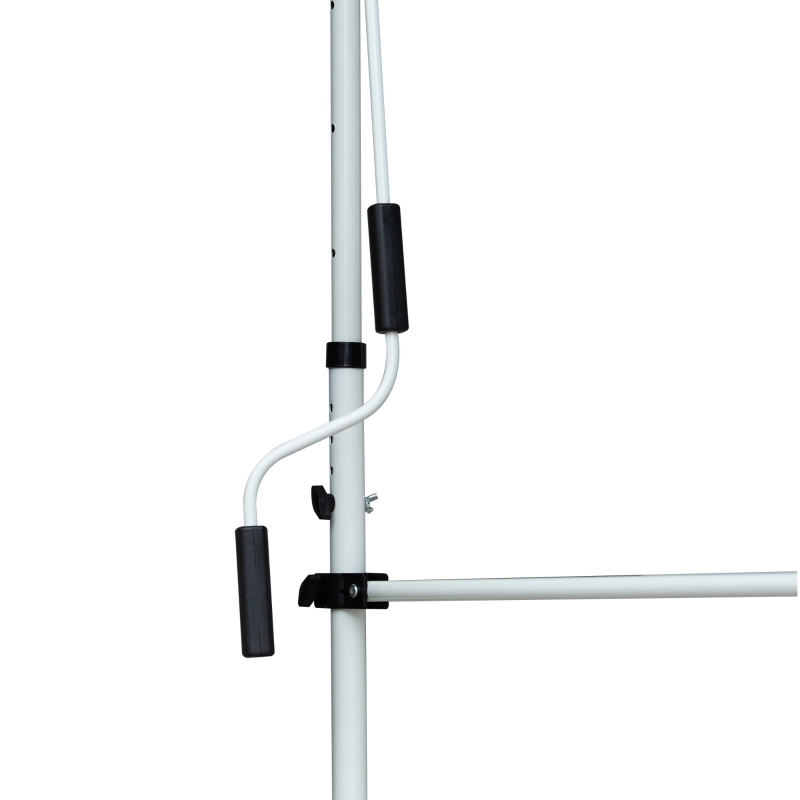 Outsunny Markise Klemmmarkise Sonnenschutz Faltarm Handkurbel Balkon Alu Grau 2x1,2m