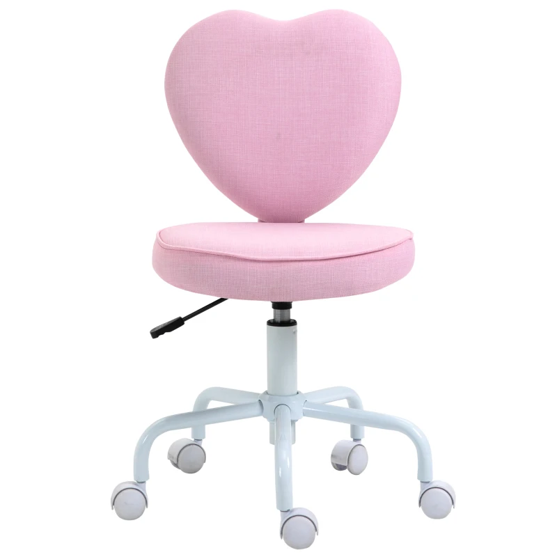 HOMCOM Love Shape Swivel Leisure Chair Pink