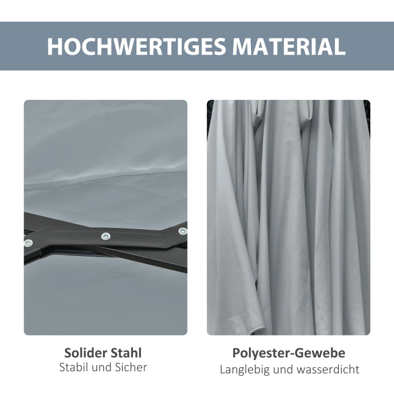 Outsunny parasol met LED-verlichting 4,5m diameter