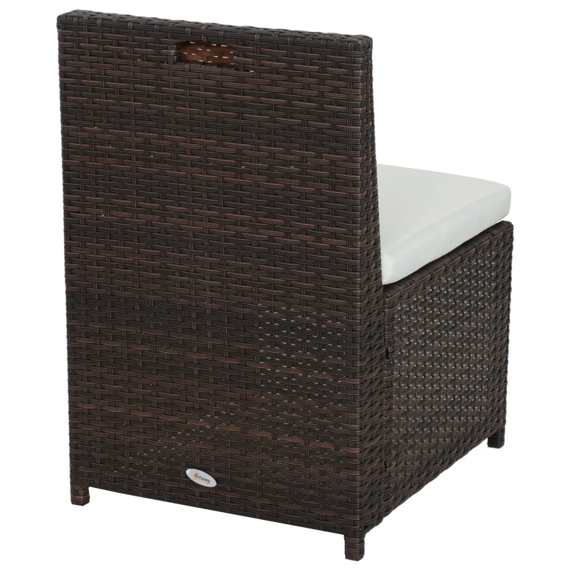Outsunny 5-delig Poly-rotan tuinmeubelen tuinset rotan meubelen lounge