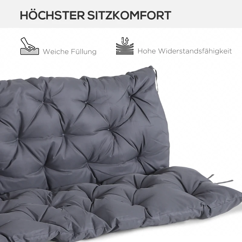 Outsunny poduszka na ławkę poduszka oparcia na ławce 150x98x8 cm