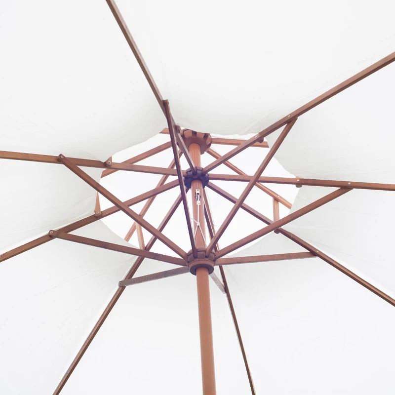 Drewniany parasol przeciwsłoneczny ogrodowy podwójny dach 2,7m Outsunny