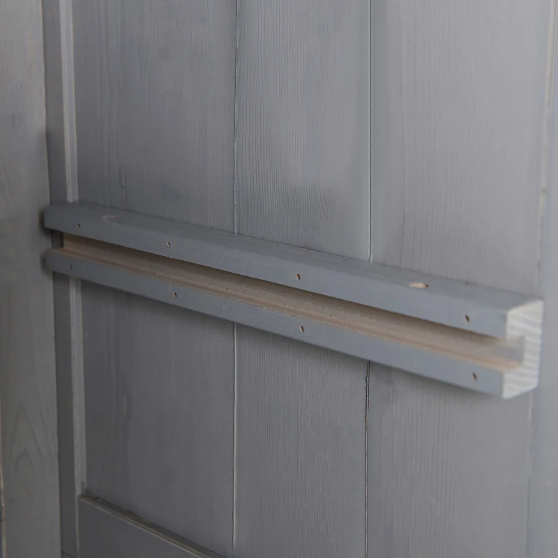 Outsunny Casetta in Legno da Giardino con Tetto Impermeabile, Armadio da Esterno Porta Attrezzi da Giardino con 3 Mensole, 77×54.2×179cm