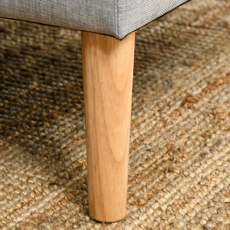 HOMCOM Sofá Cama con Chaise Longue de 3 Plazas Sofá Convertible con Reposapiés Movible Respaldo Ajustable y Reposabrazos 207x81x80 cm Gris Claro