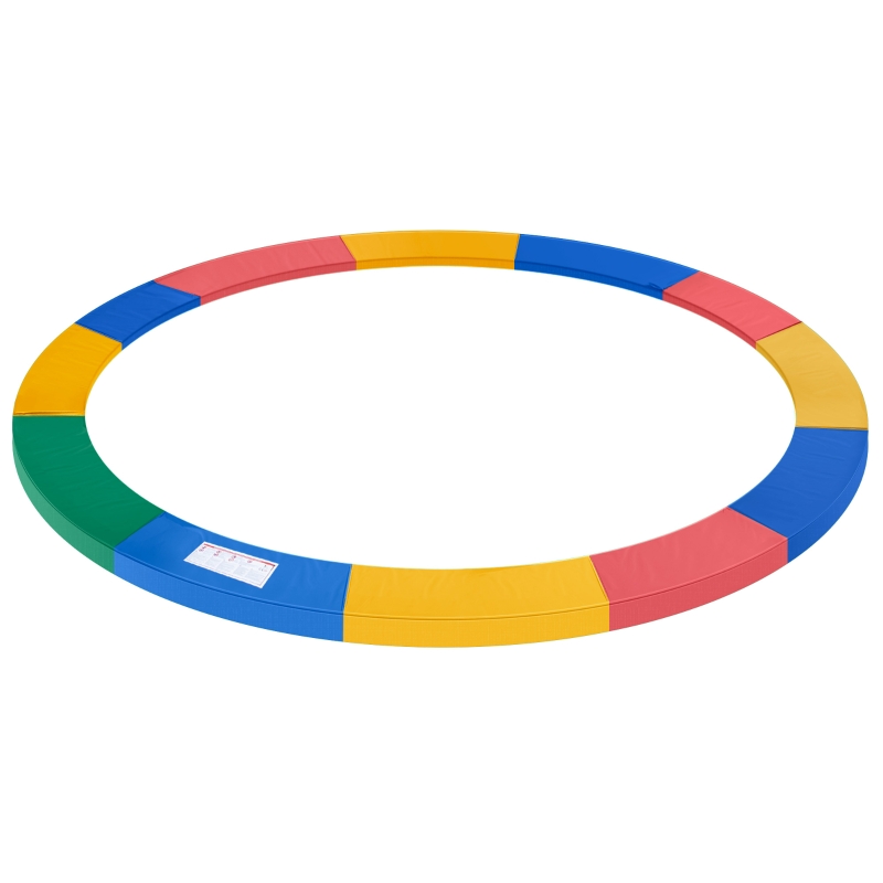 HOMCOM 12FT Replacement Trampoline Pad Thick Foam Safety Φ366cm Spring Cover Bounce Padding - Multi Coloured