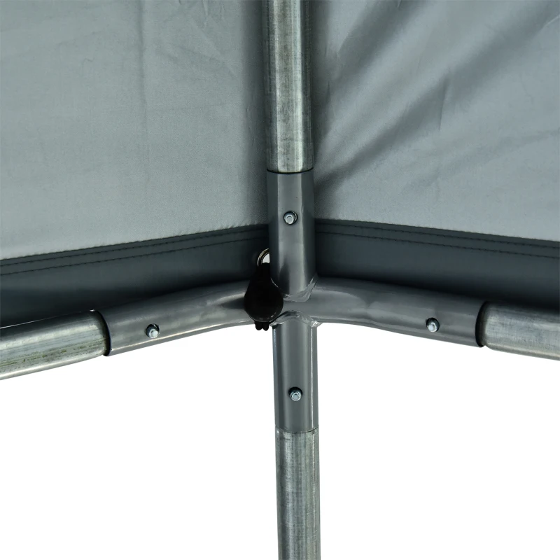 PawHut Gallinero para Exterior 300x400x195 cm Cubierta de Tela Oxford Impermeable y Anti-UV para Patio Plata