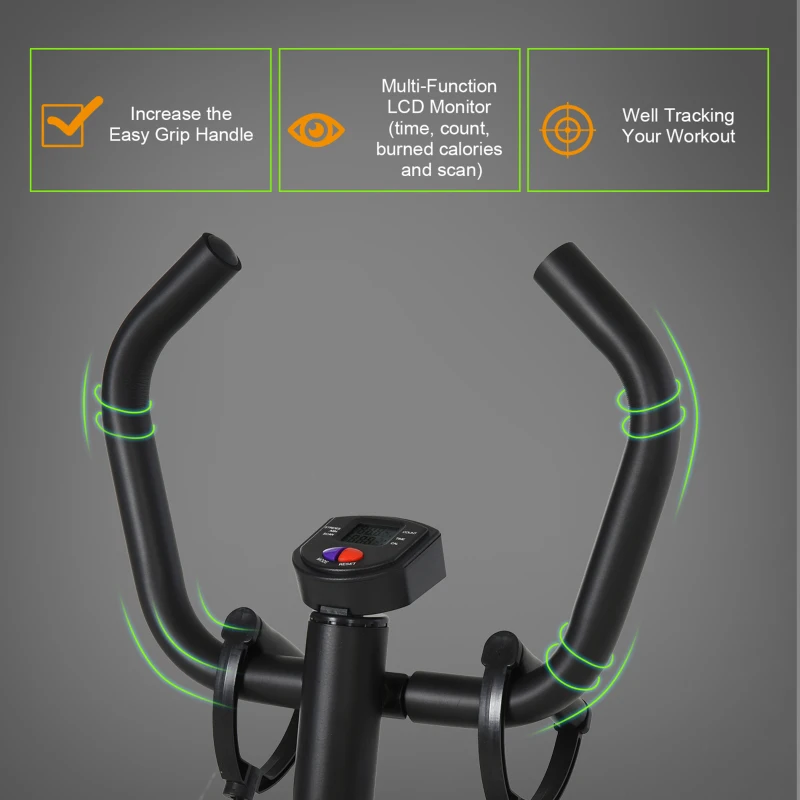 HOMCOM Stepper with Handle Workout Fitness Machine Pulling Rope Sport Exercise Home Gym