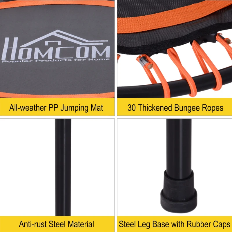 Homcom trambulina interior/exterior, 101.6x25cm, neagra