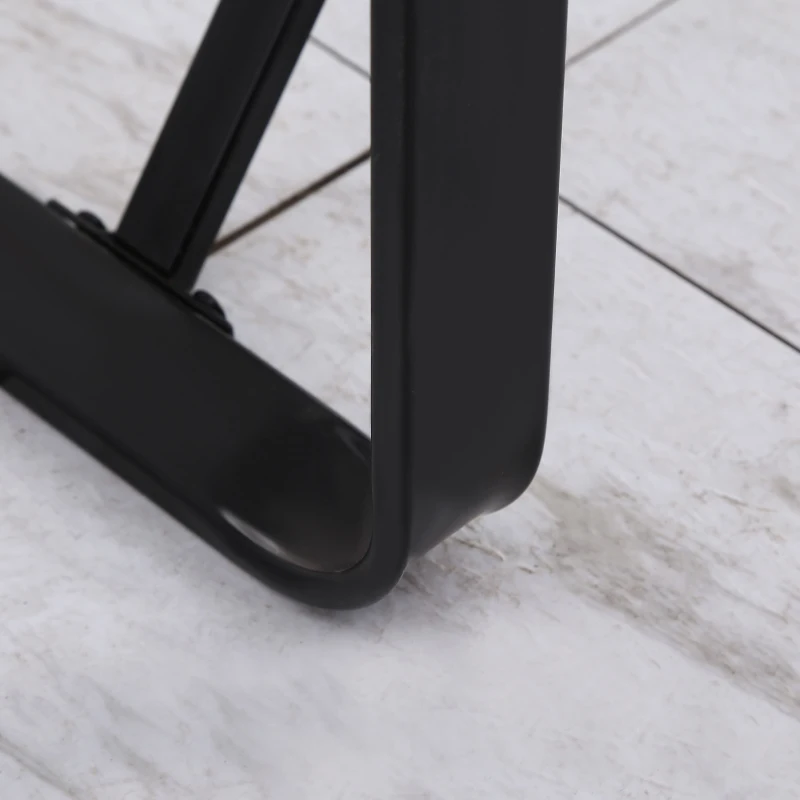 HOMCOM Escritorio Mesa de Ordenador 120x60x74,5 cm con Tablero de Vidrio Templado y Patas de Metal Carga 80 kg Estilo Moderno para Oficina Estudio Dormitorio Negro