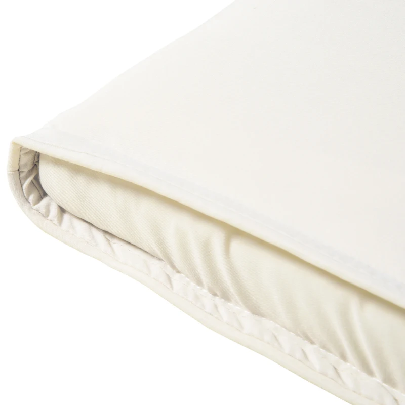 Outsunny Saltea pentru Sezlong Scaun pentru Soare de Gradina, Alb,Crem,198x53x5cm