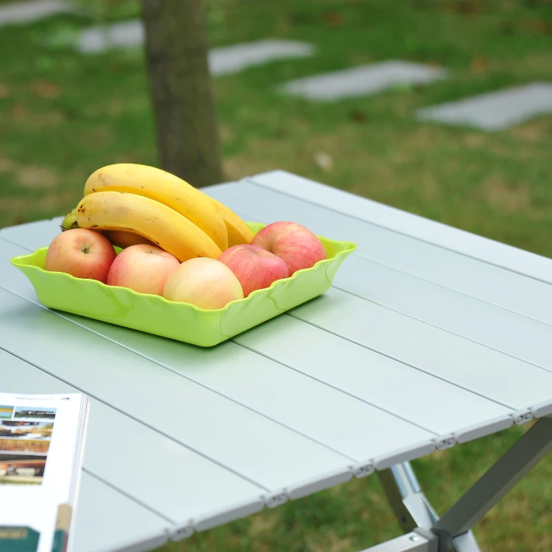 Outsunny® aluminium roltafel kampeertafel draagtas klaptafel universele tafel tuintafel