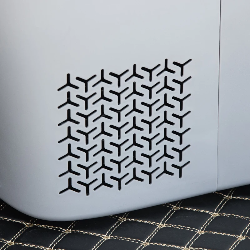 HOMCOM Nevera Portátil Compresor Mini Frigorífico 24L 12V/24V CC de 20℃ a -18℃ con Pantalla LED Táctil y Luz Eléctrica Refrigerador de Coche para Hogar Camping Viajes Automóvil 58x36,4x34,5 cm Gris