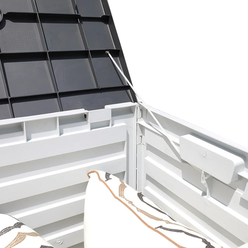 Outsunny Baúl de Almacenamiento Exterior 260L con Asas y Ruedas Incorporados Ojos de candado Arcón para Patio Jardín Piscina 112x49x53,5 cm Blanco