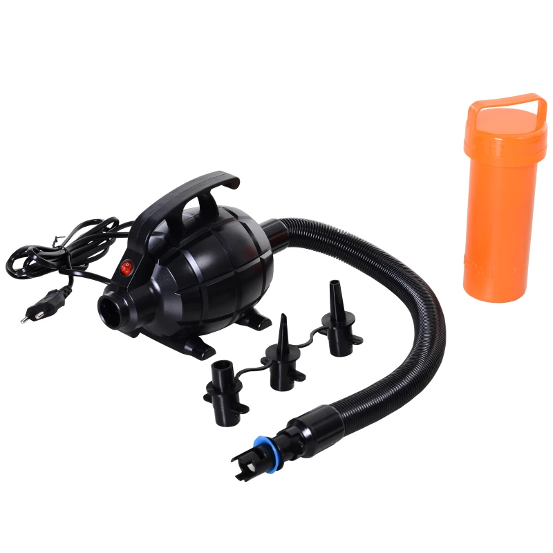 HOMCOM Opblaasbare trainingsmat, gymnastiek tumbling mat, PVC, grijs, 3 x 1 m