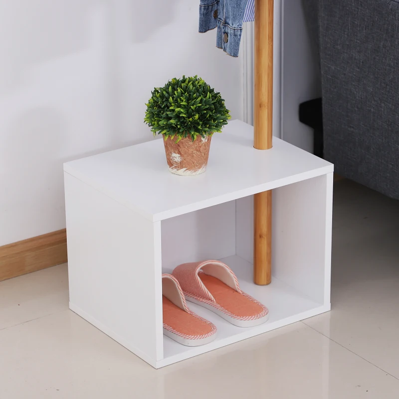 HOMCOM® STOJAK WIESZAK NA UBRANIA ŁAWKA + SCHOWEK MOTYW DRZEWA GAŁĘZIE 6 WIESZAKÓW