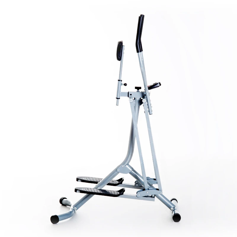 HOMCOM® crosstrainer ergometer elliptisch LCD-display elliptische hometrainer display, staal, zilver, 96 x 60 x 152 cm(m-10)