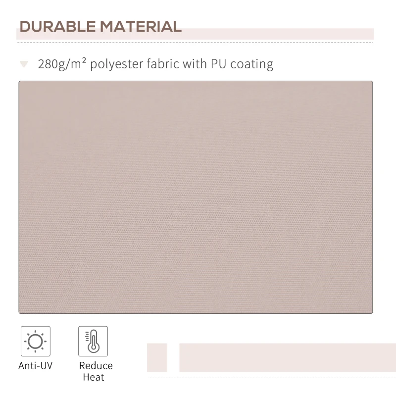 Outsunny Window Awning Canopy Garden Shelter w/ Hand Crank (3 x 2m, Coffee) Outdoor Door Wall Mounted Yard Patio Cover