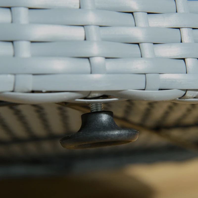 PawHut rotan kennel kussen hondenhok huisdier bed hondenmand buiten grijs