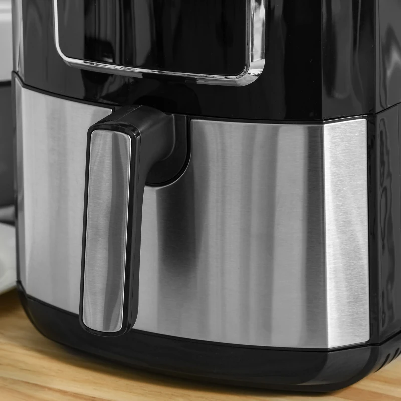 HOMCOM hetelucht friteuse 6.5 L 1700W met 8 menu's Antiaanbaklaag