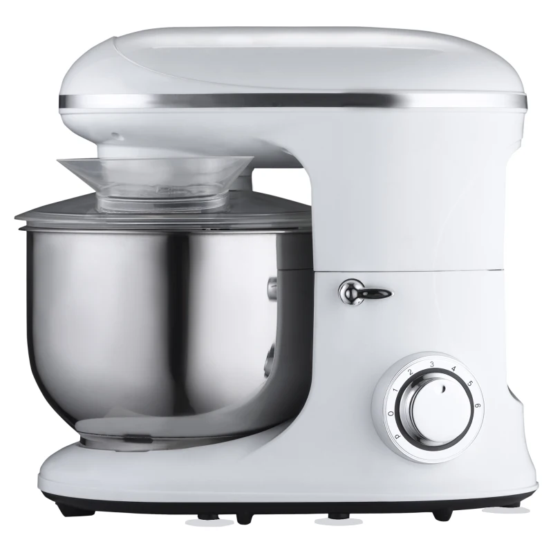 HOMCOM elektrische handmixer set 2 in 1 handmixer met 5,5L mengkom 1200 W