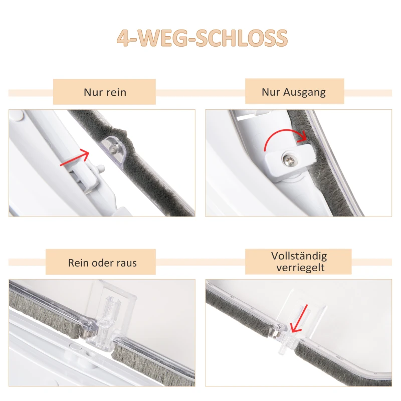 PawHut kattenluik 44cm x 4cm x 44cm