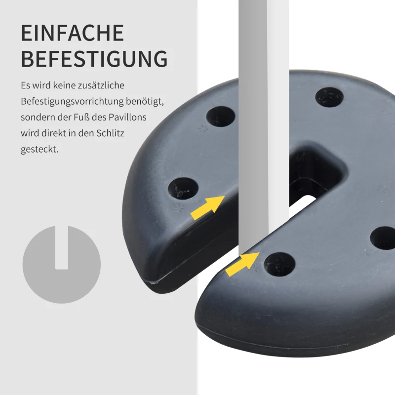 Stojak 4 x 2,2 kg podstawa do pawilonu ciężarki obciążenie balast Outsunny