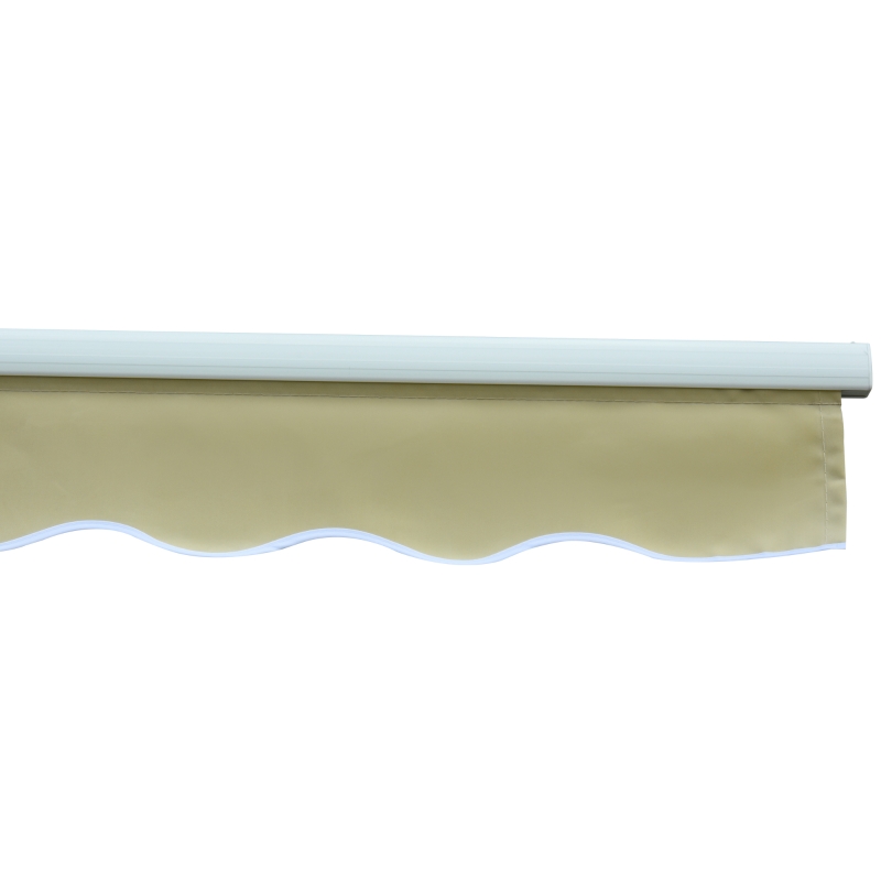 markiza aluminiowa markiza składana osłona przeciwsłoneczna z korbką ręczną 3,5x2,5 m kolor beżowy + kremowy