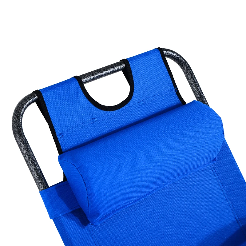 Ligbank ligbed strandstoel ligbank voor buiten inklapbaar met kussen strand