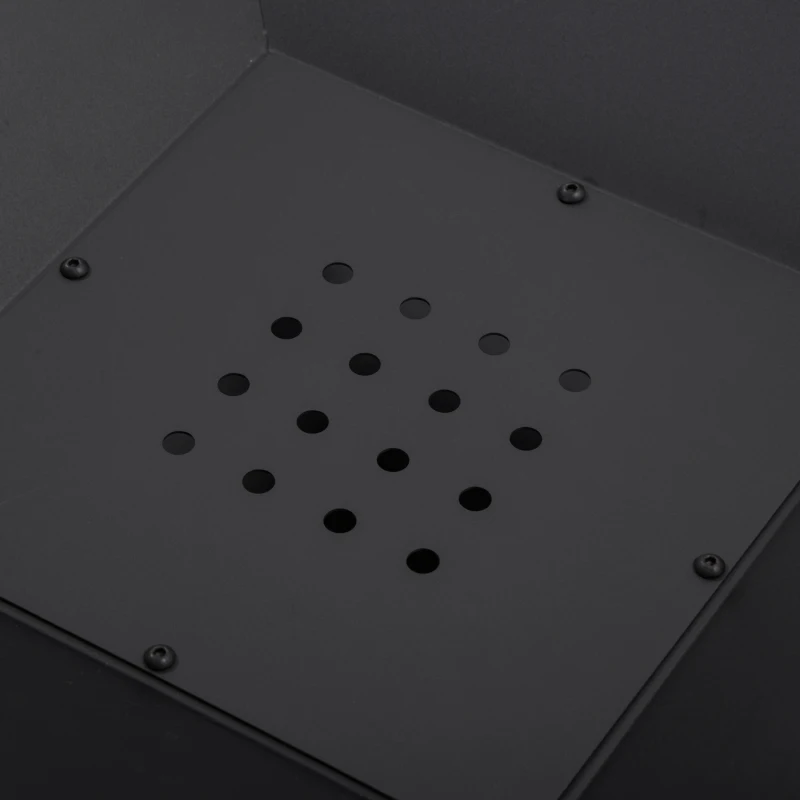 Outsunny Fire Pit with Spark Screen Grate Poker Fire Basket Patio Outdoor BBQ Steel Black 45 x 45 x 34 cm