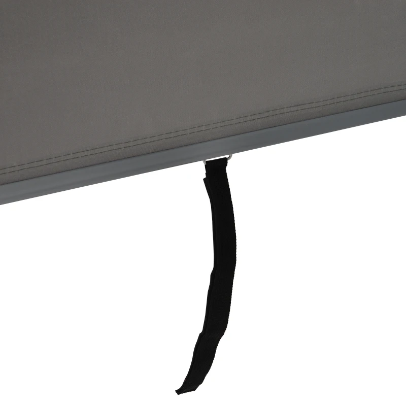 Outsunny Toldo para Balcón 160x250 cm Colocación en Techo o Pared Función Vertical y Horizontal con Tirador Color Gris
