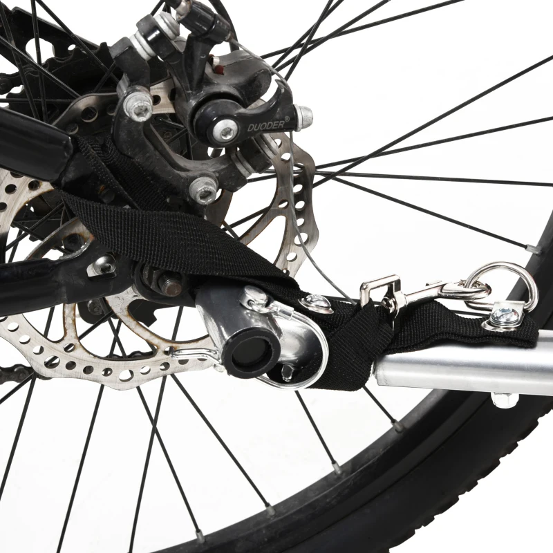 HOMCOM Kinderanhänger Fahrradanhänger Kinder Radanhänger für 2 Kinder mit Fahne Regenschutz atmungsaktiv Rot-Schwarz Stahl 142 x 85 x 105 cm