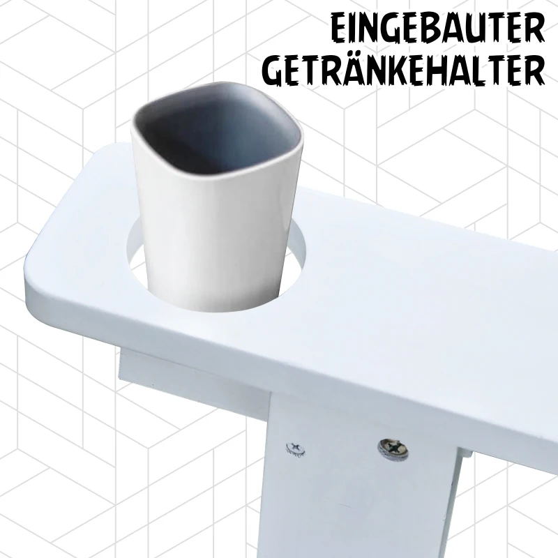 Outsunny tuinstoel, ligbank voor buiten, tuinmeubel, tuinzetel, balkonstoel, massief hout wit 97 x 72,5 x 93 cm tuinstoel ligbank voor buiten tuinmeubel tuinzetel balkonstoel | Aosom.de