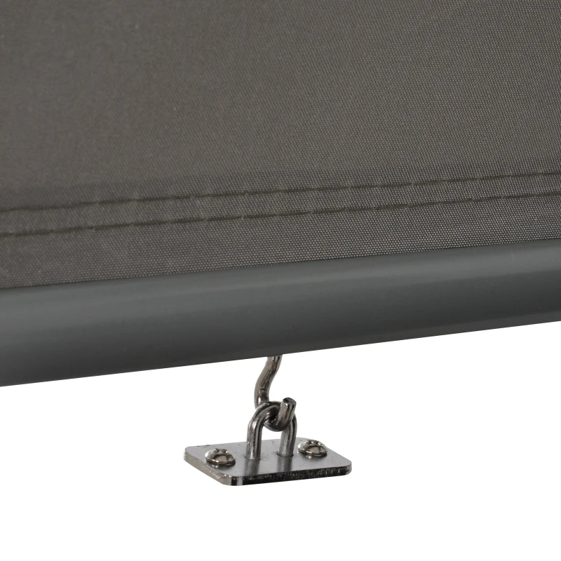 Outsunny Toldo para Balcón 160x250 cm Colocación en Techo o Pared Función Vertical y Horizontal con Tirador Color Gris