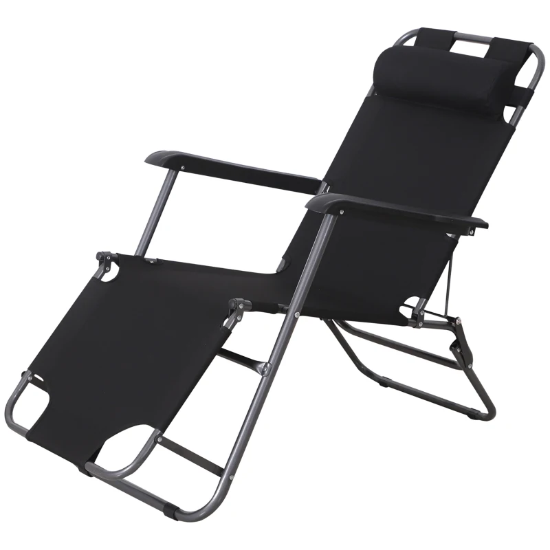 Outsunny ligstoel 118cm x 60cm x 80cm