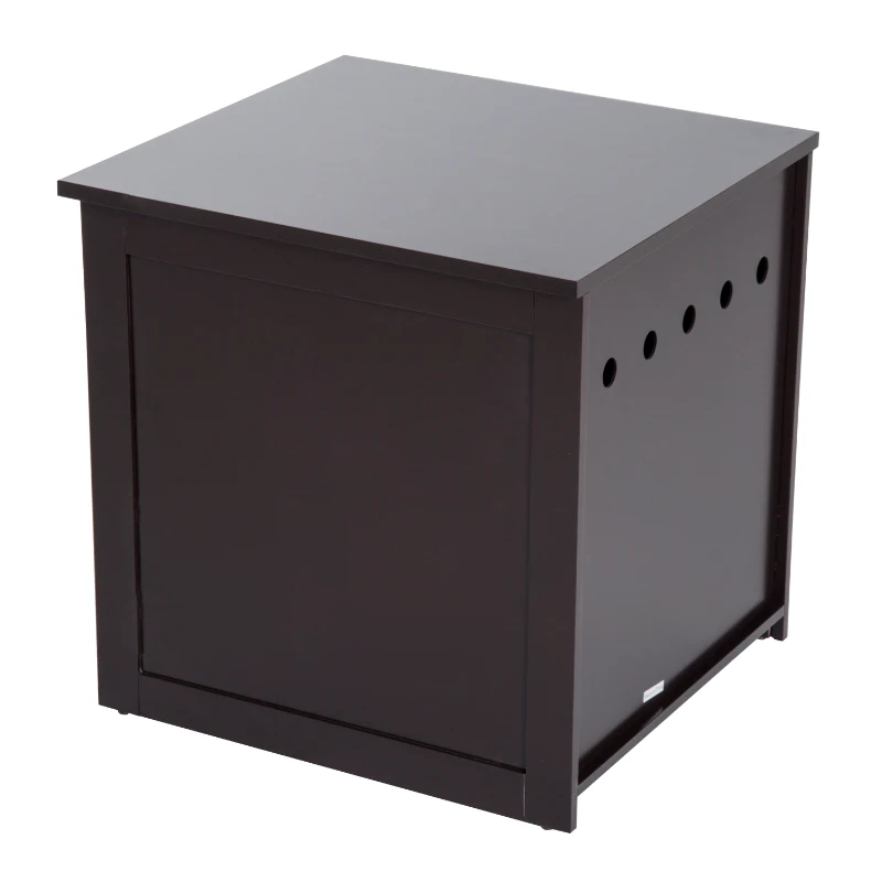 PawHut® Katzenhaus für Katzenbett, Katzentoilette Katzenschrank Katzenklo MDF Braun