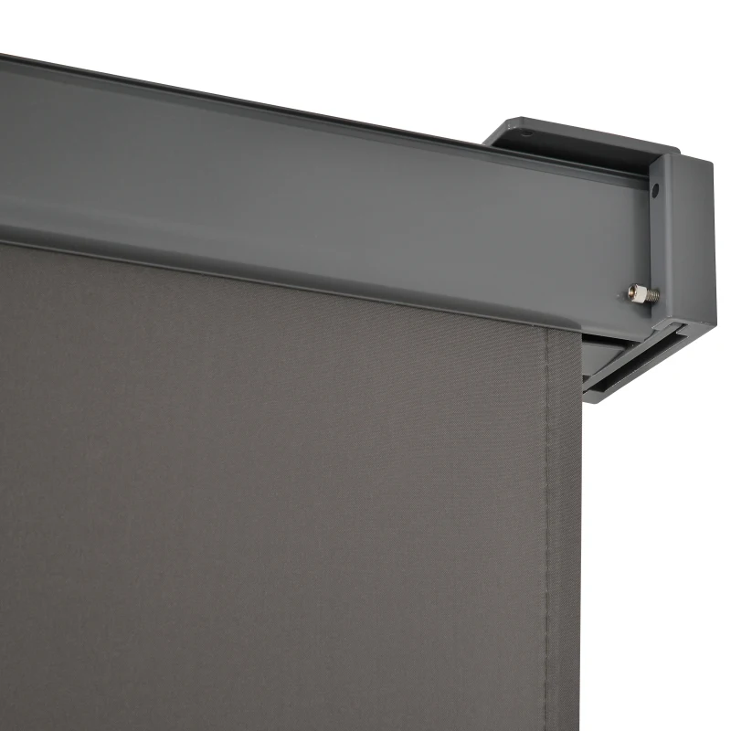 Outsunny Toldo para Balcón 160x250 cm Colocación en Techo o Pared Función Vertical y Horizontal con Tirador Color Gris
