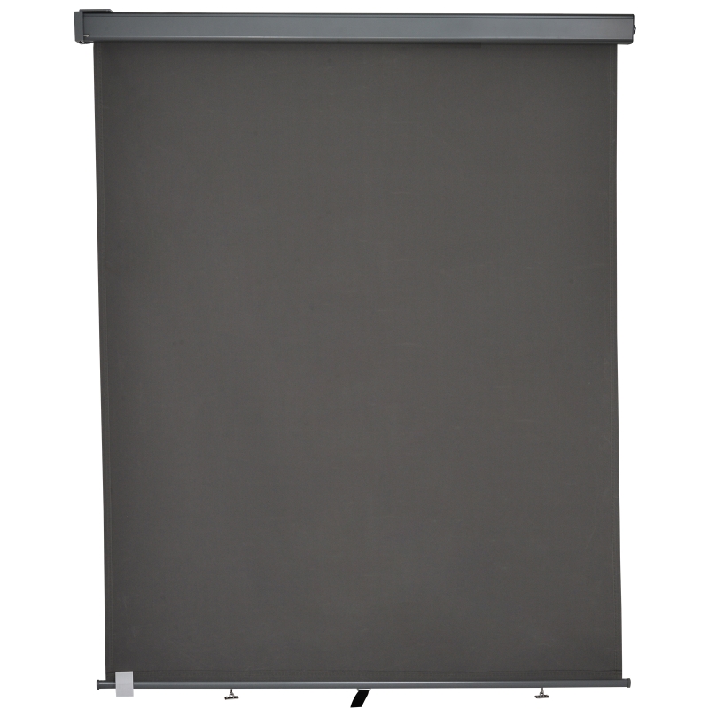 Outsunny Toldo para Balcón 160x250 cm Colocación en Techo o Pared Función Vertical y Horizontal con Tirador Color Gris