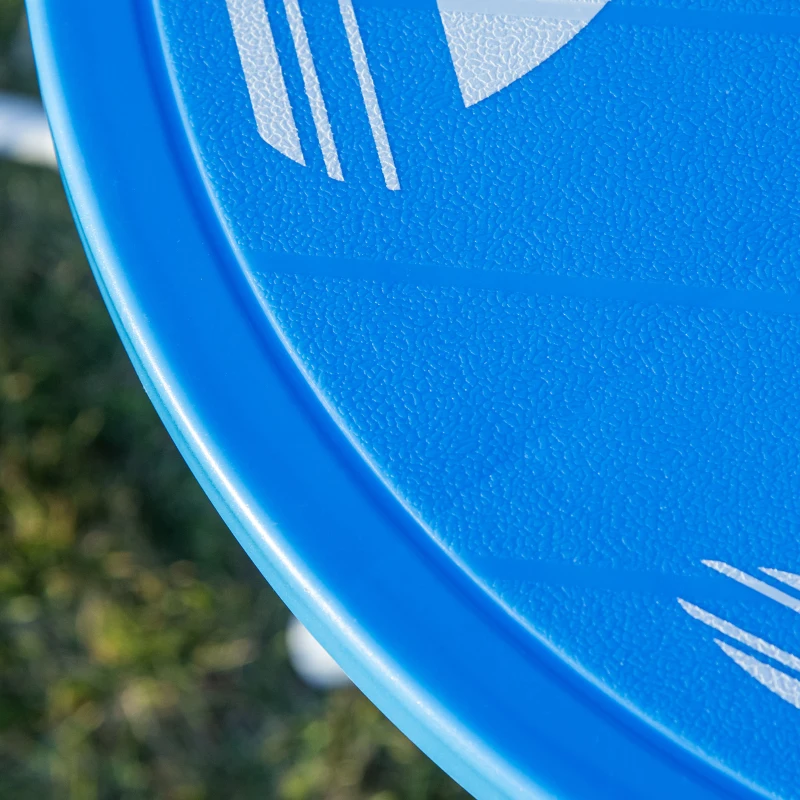 4-częściowy ogrodowy komplet dla dzieci Outsunny stolik z 2 składanymi krzesłami parasol kemping zestaw stół i krzesła meble ogrodowe dla dzieci 3–6 lat kolor niebieski