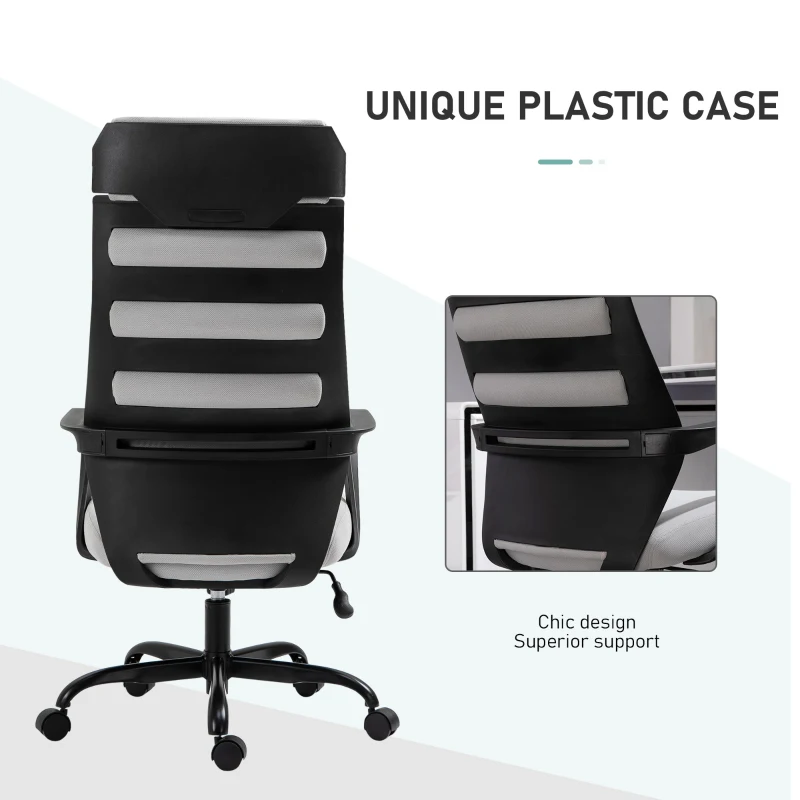 Vinsetto High-Back Office Chair Spandex Fabric Grey