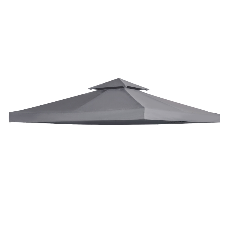 Outsunny Vervangend dak voor metalen tuinhuisje partytent tuinhuisje tuintentdak 3x3(m-10)