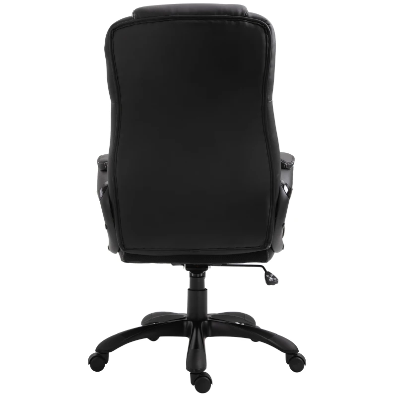 Vinsetto Ergonomic Executive Office Chair PU Leather Black and White