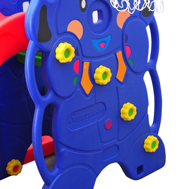 HOMCOM® Kinderrutsche Gartenrutsche Elefantenrutsche mit Schaukel