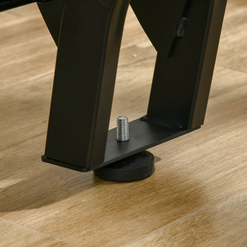 HOMCOM Wioślarz z 16 Poziomami Oporności, Składany, na Kółkach, 225 x 55 x 88cm, Stal, Czarny